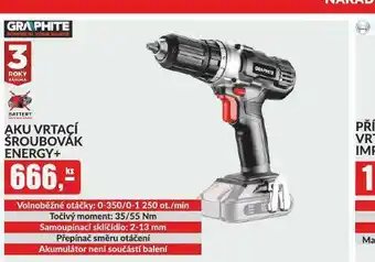 Baumax Aku šroubovák energy+ nabídka