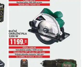 Baumax Ruční okružní pila 1200 w nabídka
