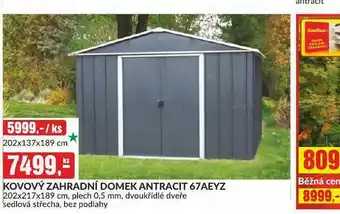 Baumax Kovový zahradní domek antracit nabídka