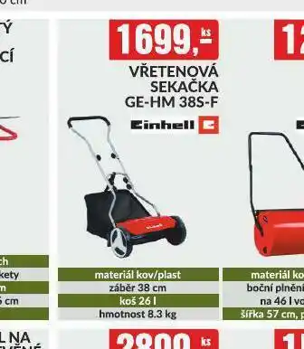 Baumax Vřetenová sekačka nabídka