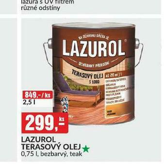 Baumax Lazurol terasový olej nabídka