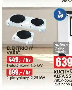 Baumax Elektrický vařič 1-plotýnkový nabídka