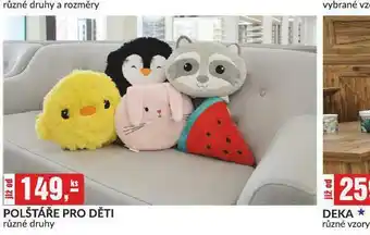 Polsštáře pro děti