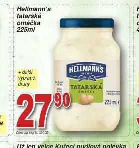 Lidl Hellmann&#039;s tatarská omáčka nabídka