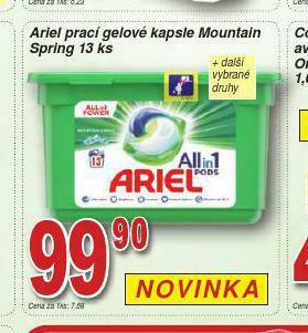 Lidl Ariel prací prostředek nabídka