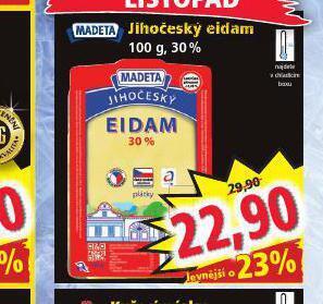 Norma Jihočeský eidam 30% nabídka