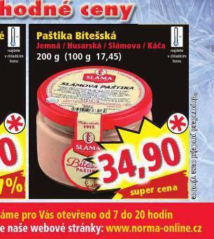 Norma Paštika bítešská nabídka