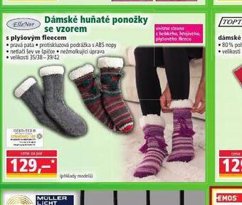 Norma Dámské huňaté ponožky se vzorem nabídka