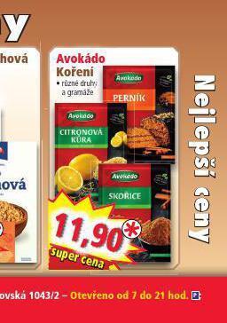 Norma Avokádo koření nabídka