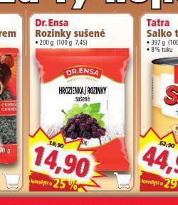 Norma Dr. ensa rozinky sušené nabídka