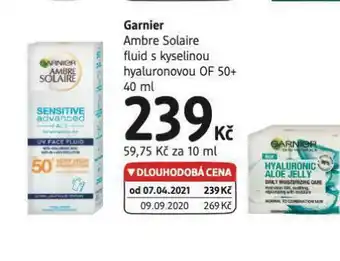 dm drogerie Garnier gluid s kyselinou hyaluronou of 50+ nabídka