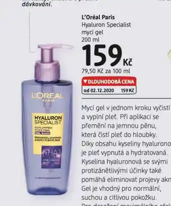 dm drogerie Loreal paris mycí gel nabídka