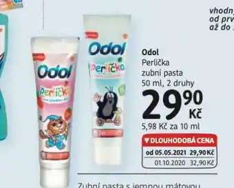 dm drogerie Odol perlička dětská zubní pasta nabídka