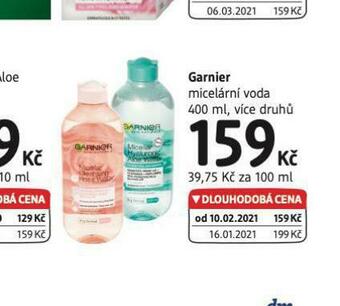 dm drogerie Garnier micelární voda nabídka