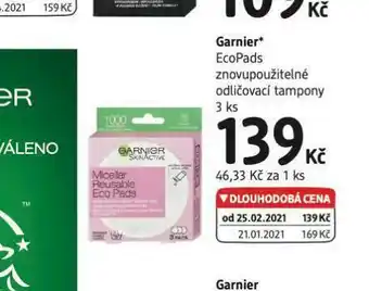 dm drogerie Garnier odličovací tampony nabídka