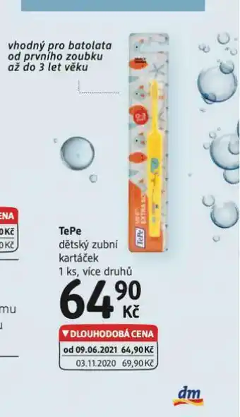 dm drogerie Tepe dětský zubní kartáček nabídka