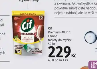 dm drogerie Cif premiuim all in 1 tablety do myčky nabídka