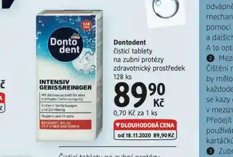 dm drogerie Dontodent čistící tablety na zubní protézy nabídka