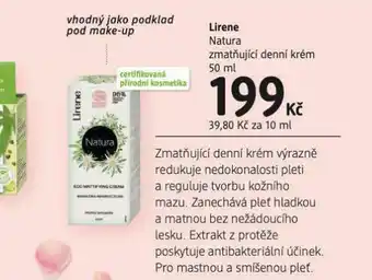 dm drogerie Lirene zmanňující denní krém nabídka