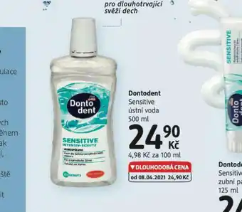dm drogerie Dontodent sensitive ústní voda nabídka