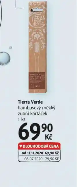 dm drogerie Tierra verde zubní kartáček nabídka