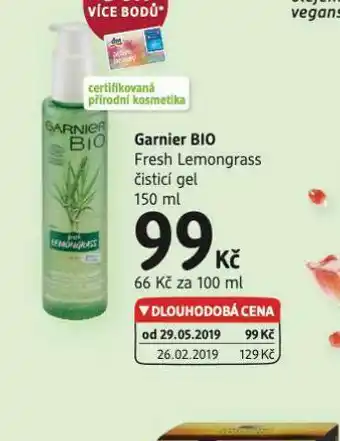dm drogerie Garnier bio čistící gel nabídka