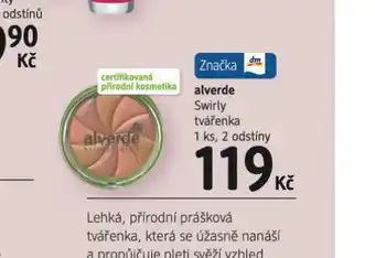 dm drogerie Alverde swirly tvářenka nabídka