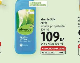dm drogerie Alverde sun emulze po opalování nabídka