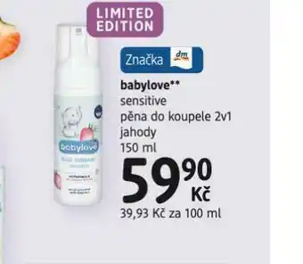 dm drogerie Babylove pěna do koupele nabídka