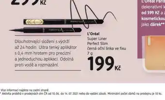 dm drogerie Loreal černá oční linka ve fixu nabídka