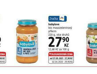 dm drogerie Babylove bio masozeleninový příkrm nabídka