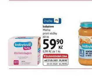 dm drogerie Babyolve prsní vložky nabídka