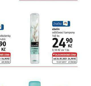 dm drogerie Ebelin odličovací tampony nabídka
