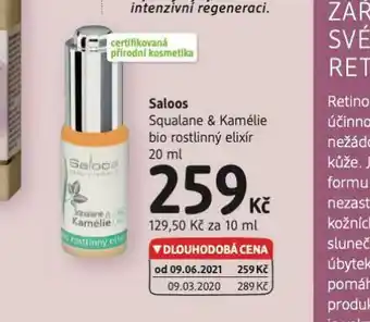 dm drogerie Saloos bio rostlinný elixír nabídka