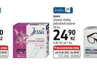 dm drogerie Jessa slipové vložky nabídka