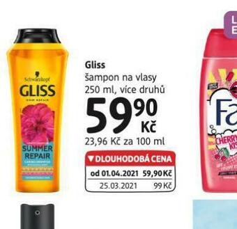 dm drogerie Gliss šampon nabídka