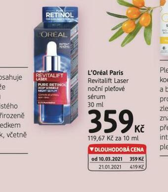 dm drogerie Loreal paris noční pleťové sérum nabídka