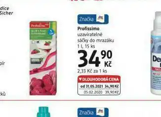 dm drogerie Profissimo uzavíratelné sáčky do mrazáku nabídka