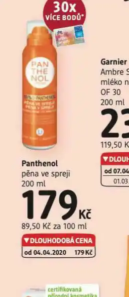Panthenol pěna ve spreji