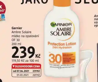dm drogerie Garnier ambre solaire mléko na opalování of 30 nabídka