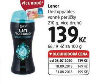 dm drogerie Lenor vonné perličky nabídka