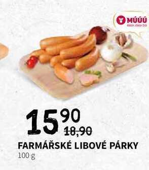 Terno Farmářské libové párky 100 g nabídka