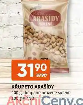 Terno Křupeto arašídy 400 g | loupané pražené solené g 2008-1,98 ceny.c nabídka