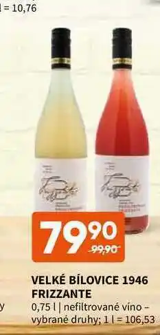 Terno Velké bílovice 1946 frizzante 0,75 l nabídka