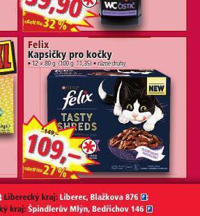Norma Felix kapsičky pro kočky nabídka