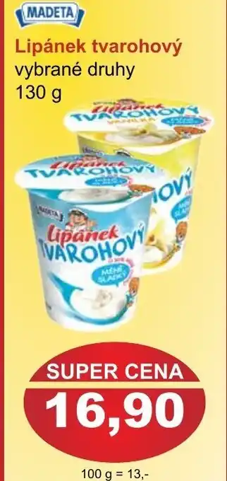 PLUS JIP madeta lipánek tvarohový 130g nabídka