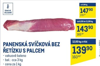 Makro Panenská svíčková bez řetízku s palcem 1kg nabídka
