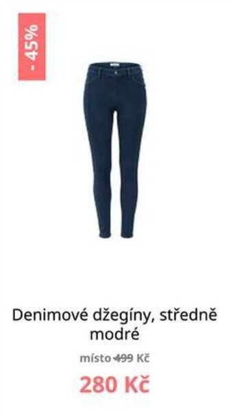Denimové džegíny, středně modré