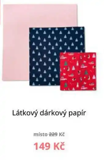 Látkový dárkový papír