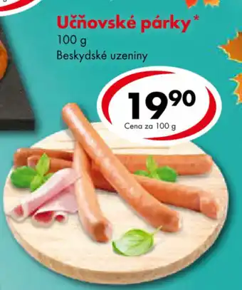 CBA Beskydské uzeniny Učňovské párky 100g nabídka